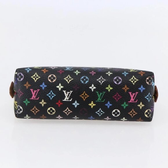 LOUIS VUITTON Multicolor Pochette Cosmetic Pouch Black M47355 LV Auth 146125 - Picture 6 of 15